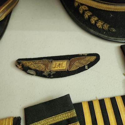 Vintage Japanese Japan Airline JAL Lot Pilot Hats Pin