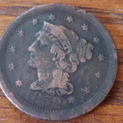 LOT 67 1852 LARGE CENT