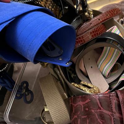 HUGE Lot Mixed Womens Accessories - Purses, Scarves, Belts, Gloves, Vintage