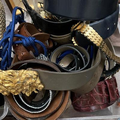 HUGE Lot Mixed Womens Accessories - Purses, Scarves, Belts, Gloves, Vintage