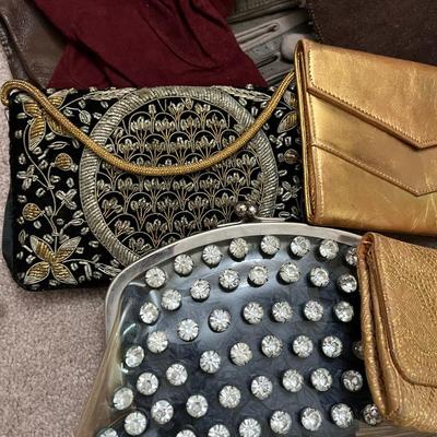 HUGE Lot Mixed Womens Accessories - Purses, Scarves, Belts, Gloves, Vintage
