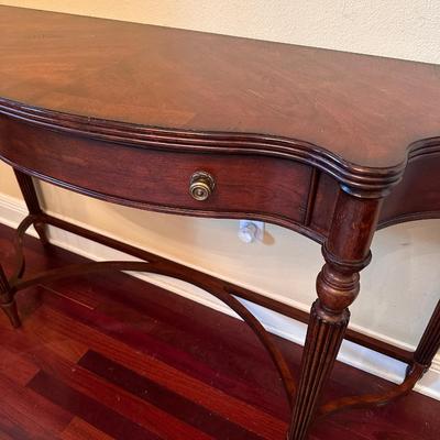 BASSETT ~ Mahogany Inlaid Sofa / Entry Table
