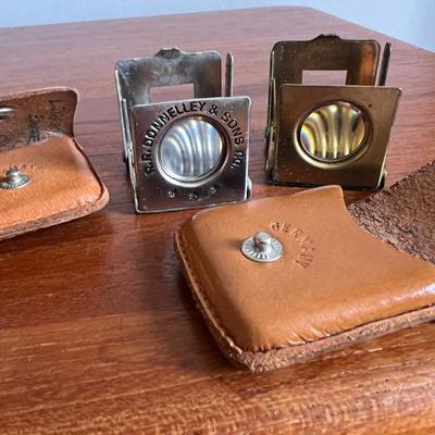 2 Vintage Spring Action German Jewelers Loop In Leather Cases