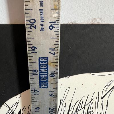 Original Vintage Pen Ink Drawing on Board Art