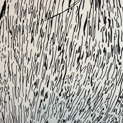 Original Vintage Pen Ink Drawing on Board Art