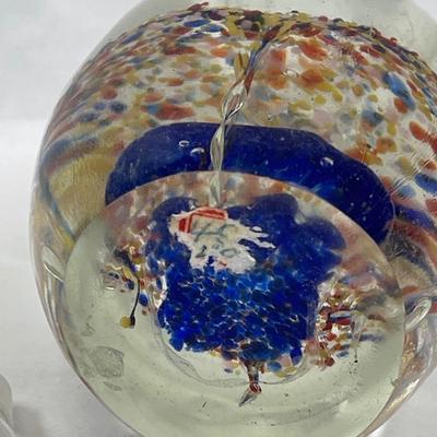 Blown Glass Paperweight Perfume Bottle