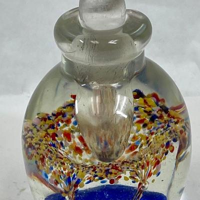 Blown Glass Paperweight Perfume Bottle