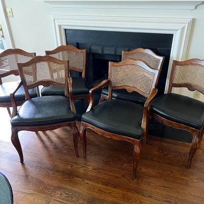 Cane Back Wooden Dining Chairs (LR-MK)