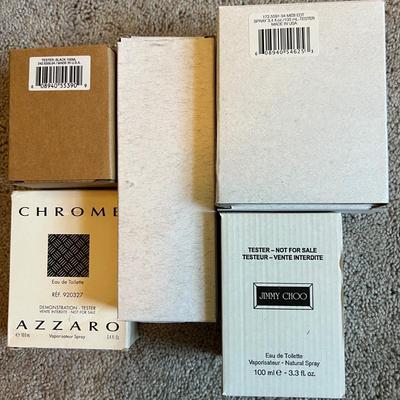 Lot of 5 Perfumes Colognes - K. Cole, M. Ecko, Jimmy Choo, Eva Longoria, Azzaro