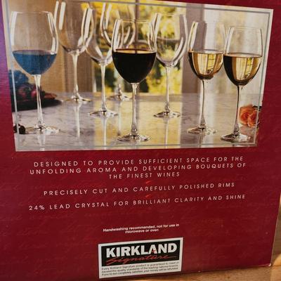 Box w 8 Wine Stems Crystal Glasses Made in Austria