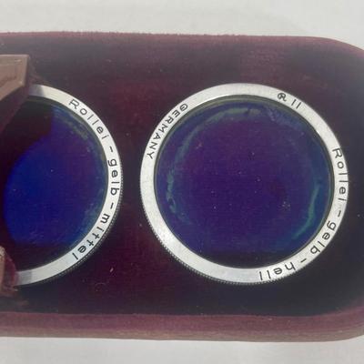 Rolleiflex Rollei Filter Set Bay II Lens Hood and 2 Yellow Filters: Gelb Hell (light) and Gelb Mittel (medium)