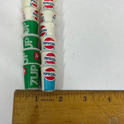 Miniature Soda Cups - 7up and Pepsi