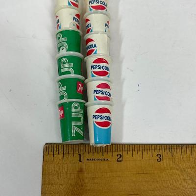Miniature Soda Cups - 7up and Pepsi