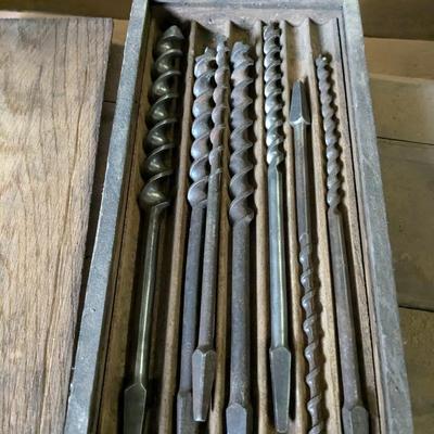 Rare Antique Barn Wood Beam Hand Drill