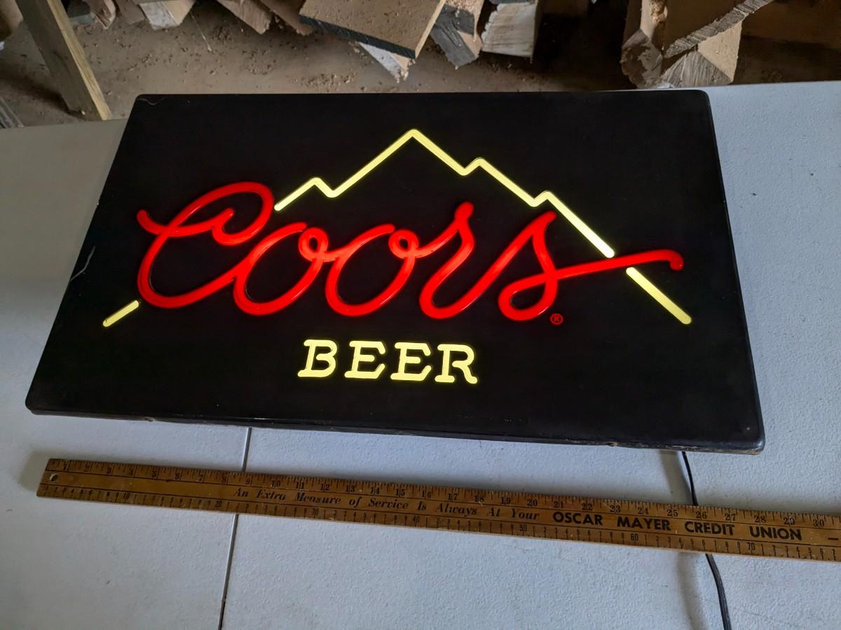 Coors Light beer ランプ 1985年　ビンテージ a-105444086-fr82a54h6kl5woxd.jpg
