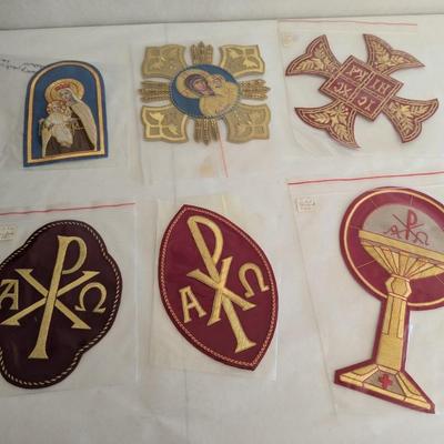 Embroidered Vestment Appliques Lot C