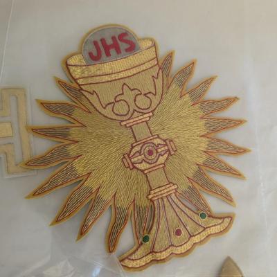 Embroidered Vestment Appliques Lot E