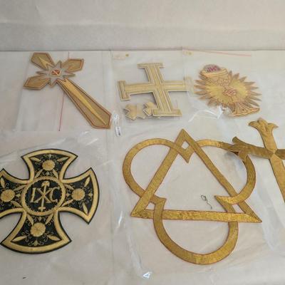 Embroidered Vestment Appliques Lot E