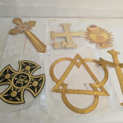 Embroidered Vestment Appliques Lot E