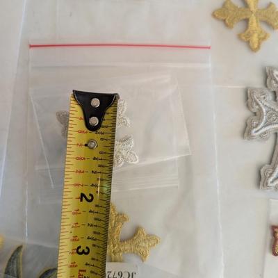 Embroidered Vestment Appliques Crosses Lot F