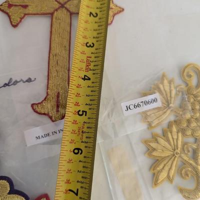 Embroidered Vestment Appliques Crosses Lot F
