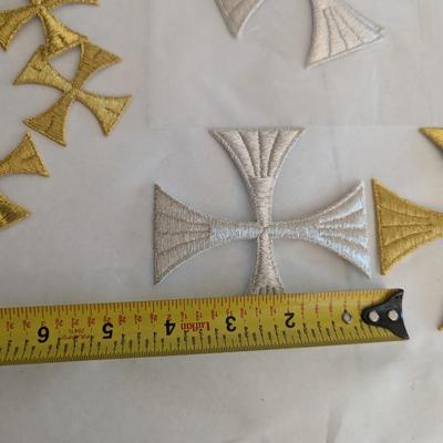 Embroidered Vestment Appliques Crosses Lot G