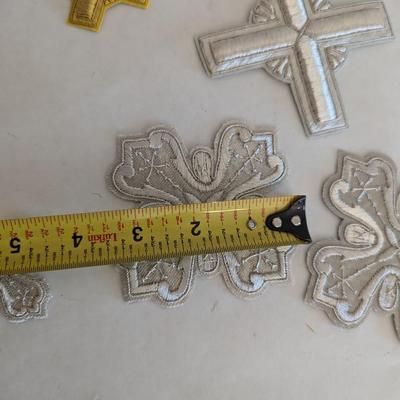 Embroidered Vestment Appliques Crosses Lot G