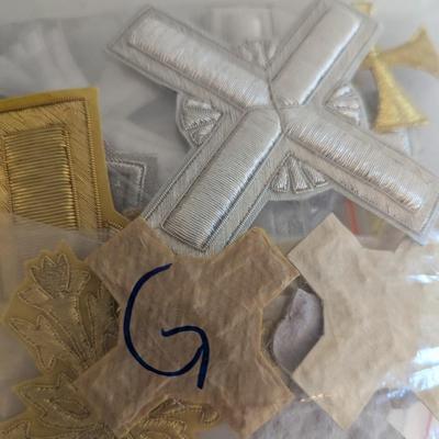 Embroidered Vestment Appliques Crosses Lot G