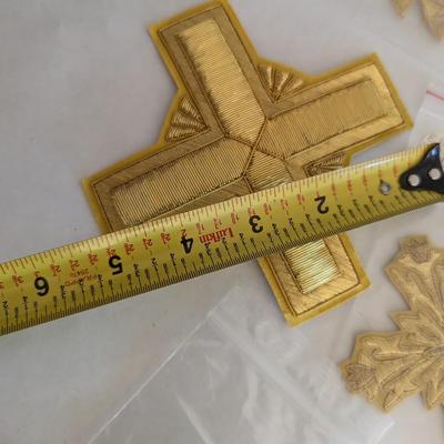 Embroidered Vestment Appliques Crosses Lot G
