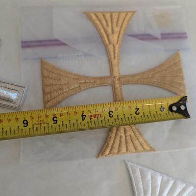 Embroidered Vestment Appliques Crosses Lot G