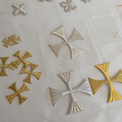 Embroidered Vestment Appliques Crosses Lot G