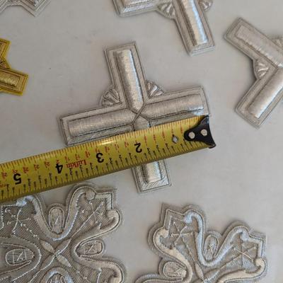Embroidered Vestment Appliques Crosses Lot G