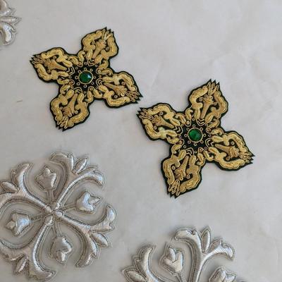 Embroidered Vestment Appliques Crosses Lot H