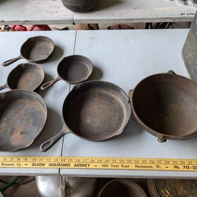 Wonderful Collection of Cast Iron Pans