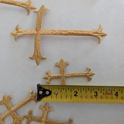 Embroidered Vestment Appliques Crosses Lot K