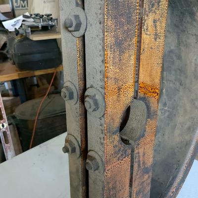Antique Steampunk Belt Split Pulley Wheel