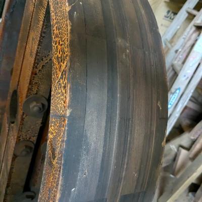Antique Steampunk Belt Split Pulley Wheel