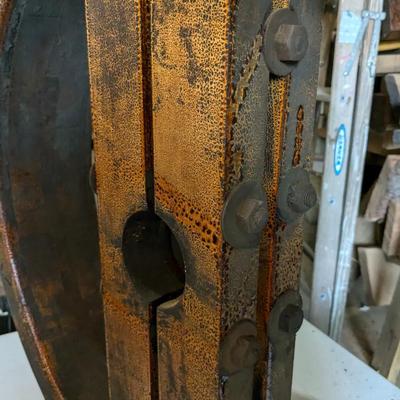 Antique Steampunk Belt Split Pulley Wheel