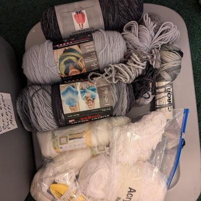 Bin Full Of Yarn Multiple Colors