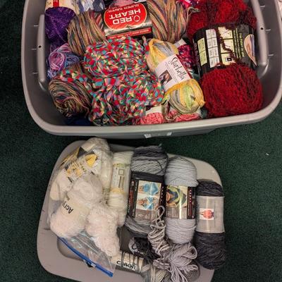 Bin Full Of Yarn Multiple Colors