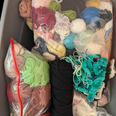 Bin Of Yarn, Wool, Chenille