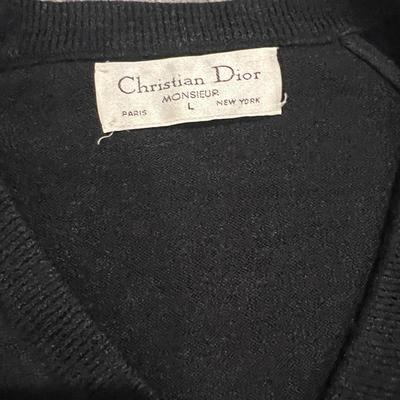 Vintage Christian Dior Lot - 2 Men’s Sweaters, 2 Pantyhose