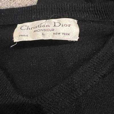 Vintage Christian Dior Lot - 2 Men’s Sweaters, 2 Pantyhose