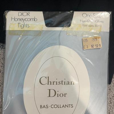 Vintage Christian Dior Lot - 2 Men’s Sweaters, 2 Pantyhose