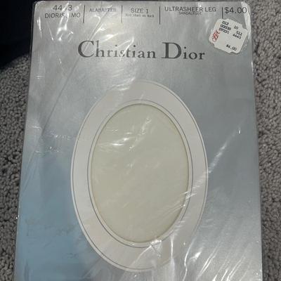 Vintage Christian Dior Lot - 2 Men’s Sweaters, 2 Pantyhose
