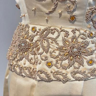 Vintage Beaded Gown Dress Excellent Condition