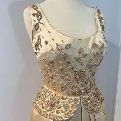 Vintage Beaded Gown Dress Excellent Condition
