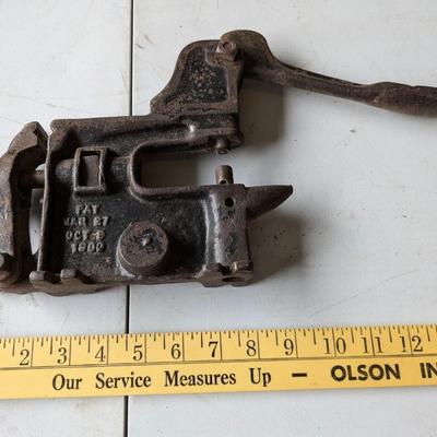 Antique 1900's Cast Iron Pomeroy Vise & Punch Anvil Tool