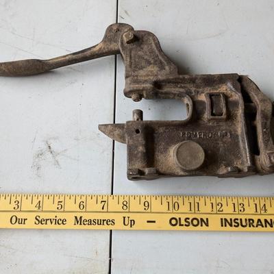 Antique 1900's Cast Iron Pomeroy Vise & Punch Anvil Tool