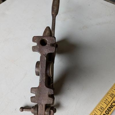Antique 1900's Cast Iron Pomeroy Vise & Punch Anvil Tool